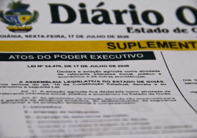 VALENDO: depois de aprovada em dois turnos de votação unânime, lei pró-aviação agrícola foi públicada sexta-feira no Diário Oficial do Estado