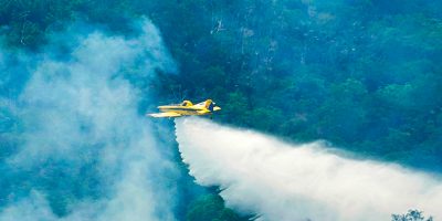 COMBATE: aviões da Aeroterra atuam contra as chamas na selva a serviço do Prevfogo/Ibama - Foto: Rogério Cassimiro/MMA