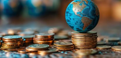 globe-on-top-of-coin-pile-free-photo